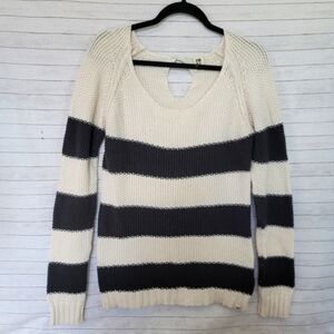 ROXY CHUNKY STRIPED SWEATER, SZ LARGE
